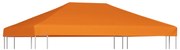 Cobertura de gazebo 310 g/m² 4x3 m laranja