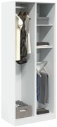 vidaXL Roupeiro 80x50x200 cm derivados de madeira branco