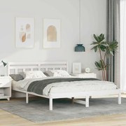 vidaXL Estrutura da Cama Branco 160 x 200 cm Madeira de pinho maciça