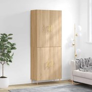 vidaXL Armário alto 69,5x34x180 cm derivados de madeira cor sonoma