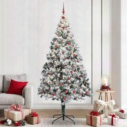 vidaXL Árvore de Natal Artificial Branco 240 cm PVC, Aço e Plástico