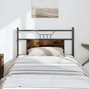 vidaXL Cabeceira de cama 75cm derivados de madeira/aço carvalho fumado