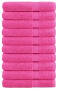 vidaXL Toalhas premium SOLUND 10 pcs 100x200 cm 600 gsm rosa