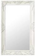 vidaXL Espelho de parede estilo barroco 50x80 cm branco