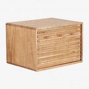 Conjunto De Móvel De Casa De Banho Suspenso 60x45 Cm Em Madeira Deleyna Madeira Natural & Sem Lavatório & Sem Espelho & Sem Torneira - Sklum