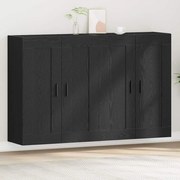 vidaXL Armários de Parede 2 pcs Carvalho Preto de Madeira Engenheirada