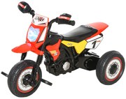 HOMCOM Mota para Crianças acima de 18 Meses Mota a Pedais para Crianças com 3 Rodas Luzes e Sons Realistas 71x40x51 cm Vermelho | Aosom Portugal