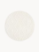 Tapete redondo de algodão com relevo Ziggy