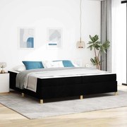 vidaXL Estrutura da Cama com colchão Preto 200 x 200 cm tecido