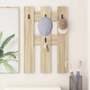 vidaXL Cabideiro de Parede Carvalho sonoma 65 x 3 x 100 cm