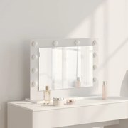 vidaXL Espelho de Vaidade com luzes de tira LED Branco 60 x 45 x 18 cm