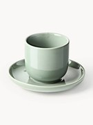 Chávenas de café expresso em porcelana com pires Nessa, 4 uni.