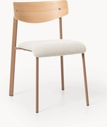 Cadeira estofada em madeira de carvalho Nadia