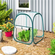 Mini estufa de jardim, mini estufa pop-up em PVC transparente, para interior ou exterior, para cultivo de vegetais, 70 x 70 x 80 cm