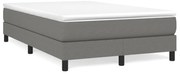 vidaXL Cama boxspring com colchão 120x190 cm tecido cinzento-escuro