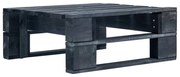 vidaXL Otomana de paletes para jardim madeira preto