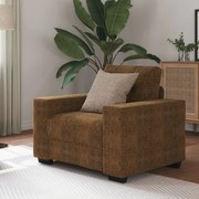 Poltrona vidaXL Castanha 59 cm em Couro Sintético