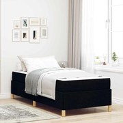 vidaXL Estrutura da Cama com colchão Preto 90 x 190 cm tecido