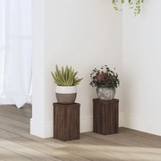 vidaXL Suportes p/ plantas 2 pcs 10x10x18 cm derivados madeira