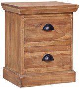 vidaXL Mesa de cabeceira 40x30x50 cm teca maciça