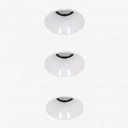 Pack De 3 Downlights Led Embutidos Sem Moldura Trimless Redondos Ø3,6 Cm Em Alumínio Luisiana Branco & Branco Cálido 2700k & 3 W & 38º - Sklum