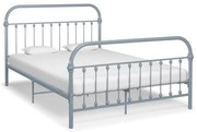 vidaXL Estrutura de cama 120x200 cm metal cinzento