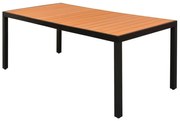 Mesa de jardim em alumínio e WPC 185x90x74 cm castanho