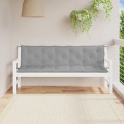 vidaXL Almofadões banco jardim 2 pcs 180x50x7cm tecido oxford cinzento