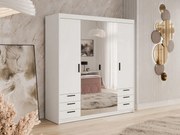 Roupeiro Novduni 115, Branco, 191x177x53cm, 149 kg, Portas para roupeiro: Com dobradiças