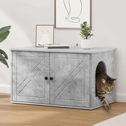 vidaXL Casa para Gatos Concreto 85 x 55 x 50 cm Madeira processada