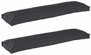 vidaXL Almofadas de Palete para Banco - 2 pcs, Preto, 150 x 40 x 8 cm, em Tecido Oxford.