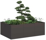 vidaXL Vaso floreira 120x80x40 cm aço preto