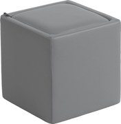 HOMCOM Pufe com Armazenamento Pufe com Tampa, Pufe Quadrado Cubo de Assento Couro Sintético 40 x 40 x 40 cm Cinza | Aosom Portugal