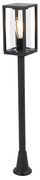 Candeeiro de pé industrial para exterior preto 100 cm IP44 - Charlois