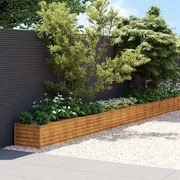 vidaXL Canteiro elevado de jardim 960x50x36 cm aço corten
