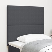 Cabeceira vidaXL Design Simples Cinza Escuro 80 cm Tecido de Corduroy