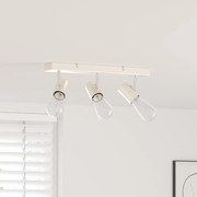vidaXL Foco de teto com holofotes Níquel 38 x 6,5 x 11,5 cm Metal