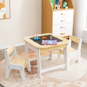 Conjunto de mesa e cadeira para crianças de actividades com arrumação oculta Natural