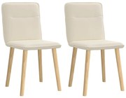 vidaXL Cadeiras de jantar 2 pcs linho