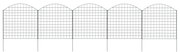 vidaXL Conj. painéis de vedação arqueados p/ jardim 77,5x78,5 cm verde