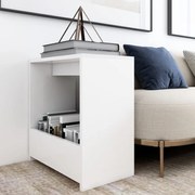 vidaXL Mesa de apoio 50x26x50 cm derivados de madeira branco