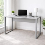 Secretária de Escritório 1800x800 mm - Kclose Melamina Cinza / Cinza