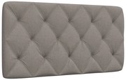 vidaXL Almofadão de cabeceira 100 cm tecido cinzento-acastanhado