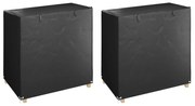 vidaXL Capas p/ banco baloiço 2 pcs 8 ilhós 125x90x135/165 polietileno