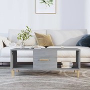 vidaXL Mesa de centro 102x50x40cm derivados de madeira cinzento sonoma