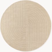 Tapete redondo de lã artesanal Mason