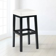 Banco de bar Taylor em couro sintético 37 x 78 x 37 cm Branco