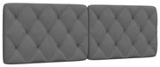 vidaXL Almofadão de cabeceira 160 cm tecido cinzento-escuro