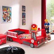 Conjunto Cama Infantil Camião Bombeiros TODDLER + COLCHÃO  70x140CM Vermelho