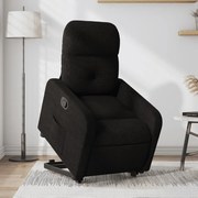 vidaXL Poltrona reclinável elevatória tecido preto